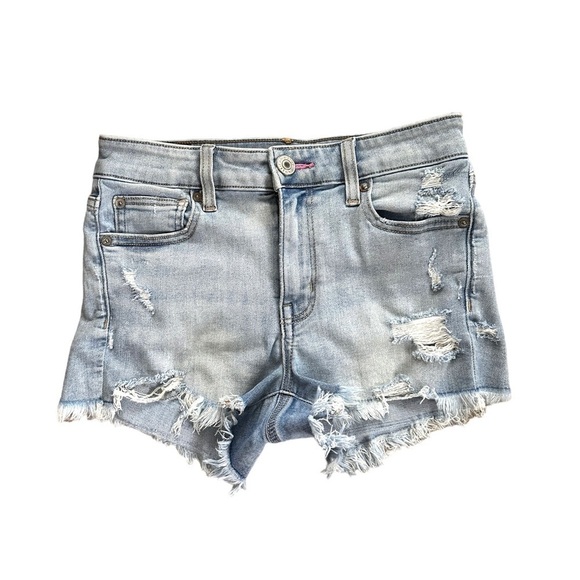 American Eagle Pride Hi Rise Shortie Rainbow Stitched Pockets 2 - Picture 2 of 7